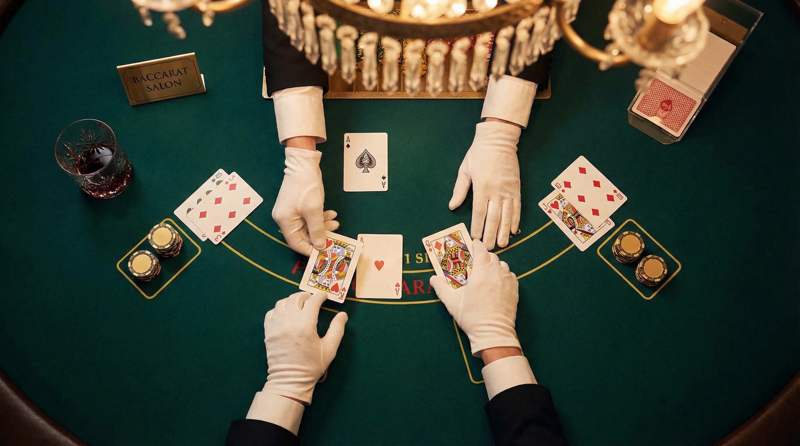 德州扑克app真人百家乐游戏桌，专业荷官正在发牌